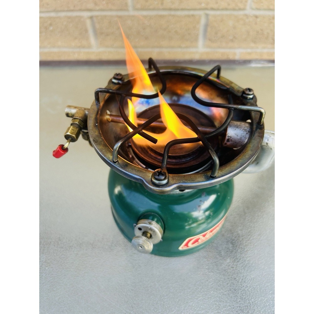 Coleman 502 Sportster 1-66 Stove Sunshine of the Night Green Gas Camping Stove - Picture 11 of 14